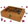 Unbranded Engraved Wooden Music Box with an Monkey Engraved On