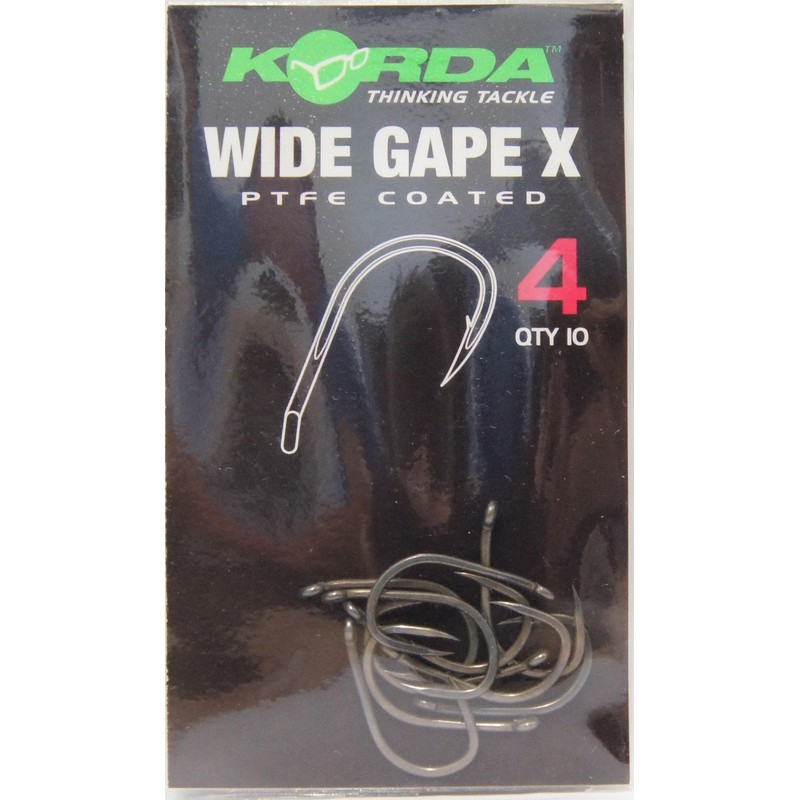 Korda Wide Gape X | Barbed Size 8 - Ultra-Strong
