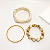 MOEEIJEW Chunky Gold Bracelets for Women Stackable Resin Beaded Bracelets