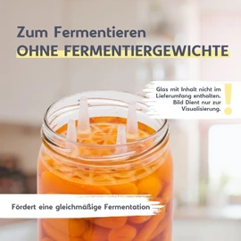 mikken 6 Plastic Fermenting Grids Diameter 70 mm for Fermenting without Fermenting Weights, Suitable for Preserving Jars with TO 82 Lids