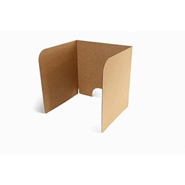 Privacy Shields - Privacy Folders for Student Desks (30 - Pack) - Kraft Brown - 20" (H) x 20" (W) x 17" (D) - Classroom Study Carrel - Discourage Cheating - Reduce Student Distractions