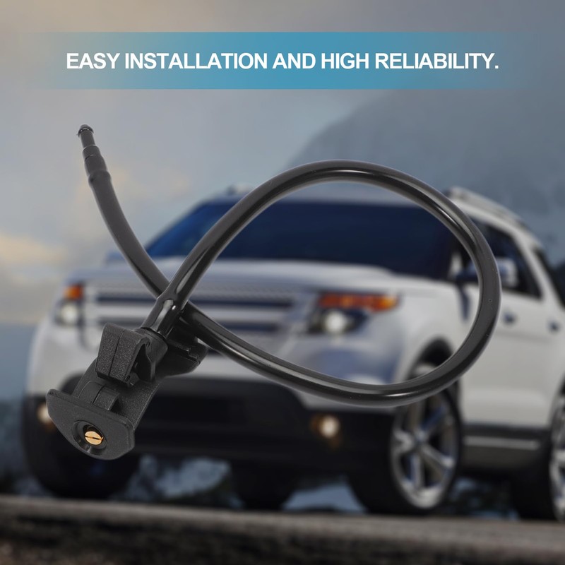 Anlseiod 2Pcs Front Windshield Wiper Washer Jet Nozzles Hose Kit