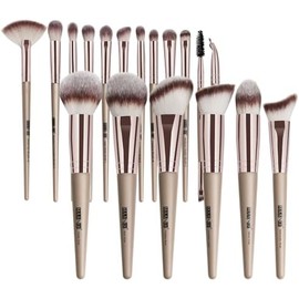 MAANGE Brochas de Maquillaje Profesional 18 Piezas Set de Brochas para Maquillaje Premium Sintético Brocha Sombra de Ojos para OjosFacial Kabuki