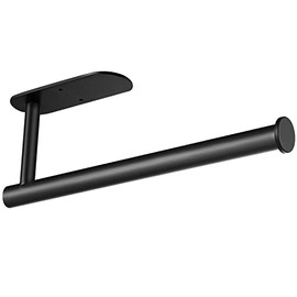 Paper Towel Holder Under Kitchen Cabinet - Self Adhesive or Drilling Paper Towel Holder, Wall Mount Stick on Wall with Screws, Vertically or Horizontally