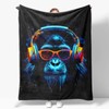 JKMBN Graffiti Game Cool Pop Gorilla Throw Blanket, Funny Monkey