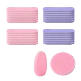 LONSVTTU 24 Piece Make-Up Sponge Set Face Sponge Pads Exfoliating Spa Massage Sponges Face Sponge Pads Makeup Tool for Face Makeup Removal Washing Sponges for Women
