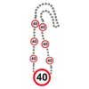 Collana con segnale stradale 40 anni
