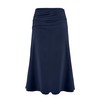 Laphilo Women's Plain Viscose Casual Elastic Waist Flared Midi Skirt