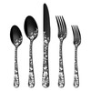 Stapava 40 Pcs Black Silverware Set for 8, Stainless Steel