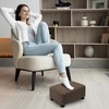 CAROLMADE Small Foot Stool Ottoman Footstool with Legs Under Desk