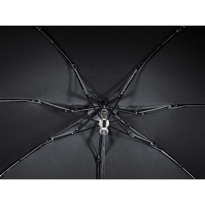 Ultra Mini Pocket Umbrella Petito Small Lightweight Windproof Letters, black-white,