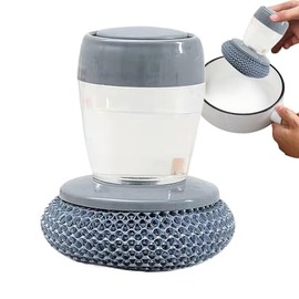 Spülbürste mit integriertem Seifenspender, Reiniger mit integriertem Seifenspender | Reinigungsbürste Typ Presspresse für Töpfe, Herdplatten und Oberflächen