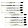 10 Refills for Montegrappa Ballpoint Pens - BLACK Medium, Made