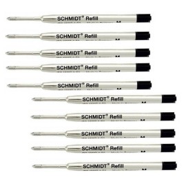 10 Refills for Montegrappa Ballpoint Pens - BLACK Medium, Made in Germany