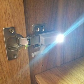 Universal Light for Hinges Indoor Wardrobe Cabinet Lamp LED Light Hinge Kitchen Living Room Induction Furniture with Sensor (Cool White)