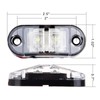 cciyu 2x Oval 2.5" Trailer Truck Clear Led Side Marker