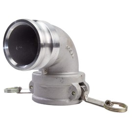 Aluminum 3" Female Camlock x 3" Male Camlock 90 Degree Elbow (USA)