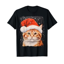 Pop Art Orange Ginger Cat Christmas Men Women Kids T-Shirt