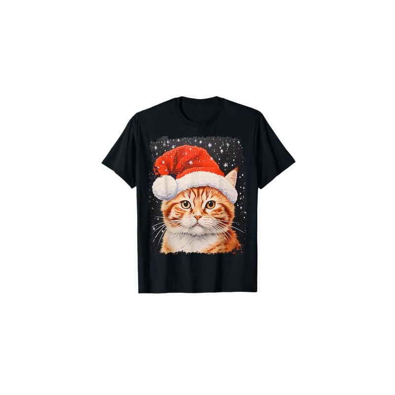 Pop Art Orange Ginger Cat Christmas Men Women Kids T-Shirt