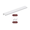 sourcing map Cabinet Finger Edge Pull, 10pcs 250mm/9.84 Aluminum Alloy