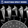 HOPOPRO 5-Mode High Pressure Shower Head - High Flow Fixed