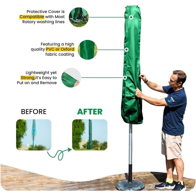 Heavy Duty Rotary Washing Line Cover Waterproof Protective Cover 145