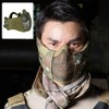 AOUTACC Airsoft Mesh Mask, Half Face Mesh Masks with Hearing