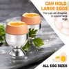 Egg Cup Set, 2 Pcs Stainless Steel Egg Cups with
