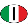 I Italy Country Code Oval with Italian Flag Bumper Sticker