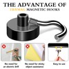 TRYMAG 60Pcs Heavy Duty Black Magnetic Hooks, 28Lbs+ Small Magnetic