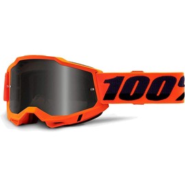 100% Accuri 2 Sand Mountain Bike & Motocross Goggles - MX and MTB Racing Protective Eyewear (ORANGE - Smoke Lens)