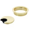 Polished Brass Metal Cable Grommet | 2 Piece "Lock in"