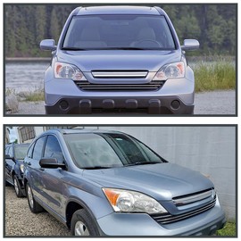 Spec-D Tuning Chrome Housing Headlights Compatible with 2007-2011 Honda CR-V CRV Left + Right Head Lamps Assembly