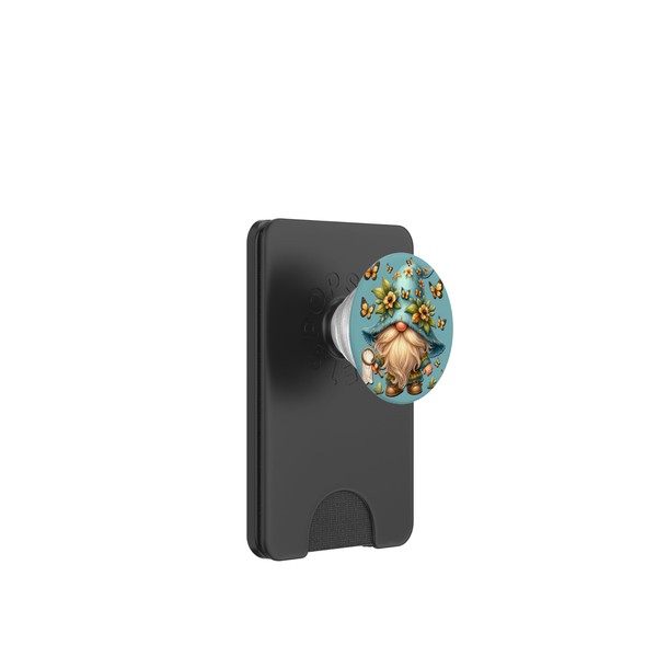 Blue Gnome For Summer Women Butterfly Lovers And Spring PopSockets