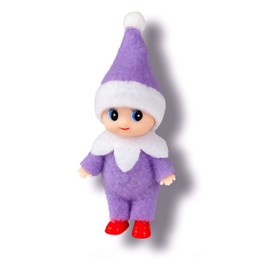 LitoMagic Christmas Baby Elf Doll in Purple Jumpsuit