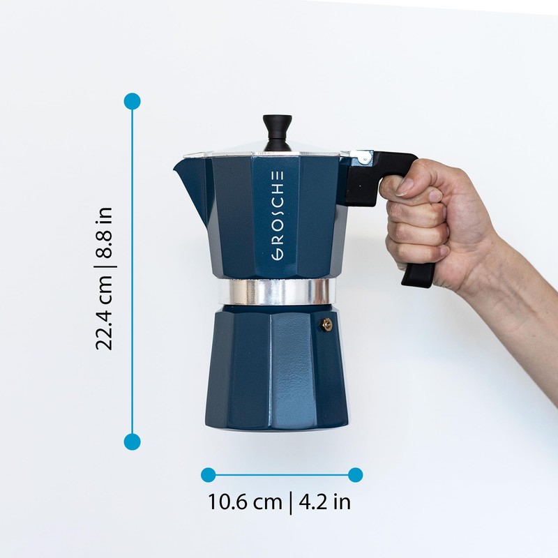 GROSCHE Milano Stovetop Espresso Maker Moka Pot 9 Espresso Cup,