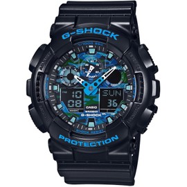 Casio G-Shock Quartz Men's Watch GA-100CB-1A Blue Camouflage
