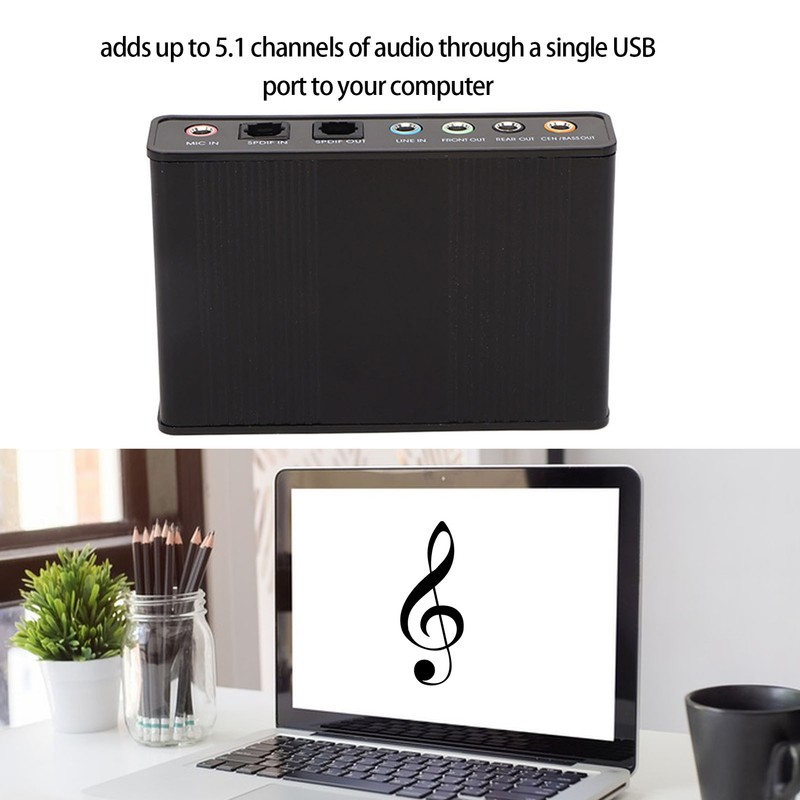 USB Sound Card 6 Channel 48kHz Sampling Rate Analog Play