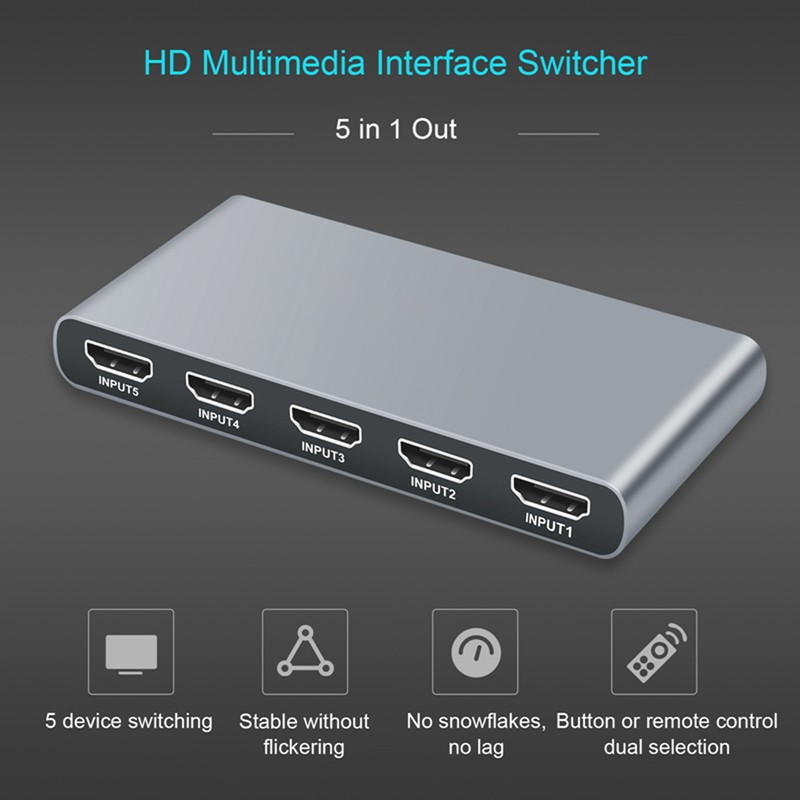 SWH51 5x1 HD Multimedia Interface Switcher 4K 60Hz 5 in