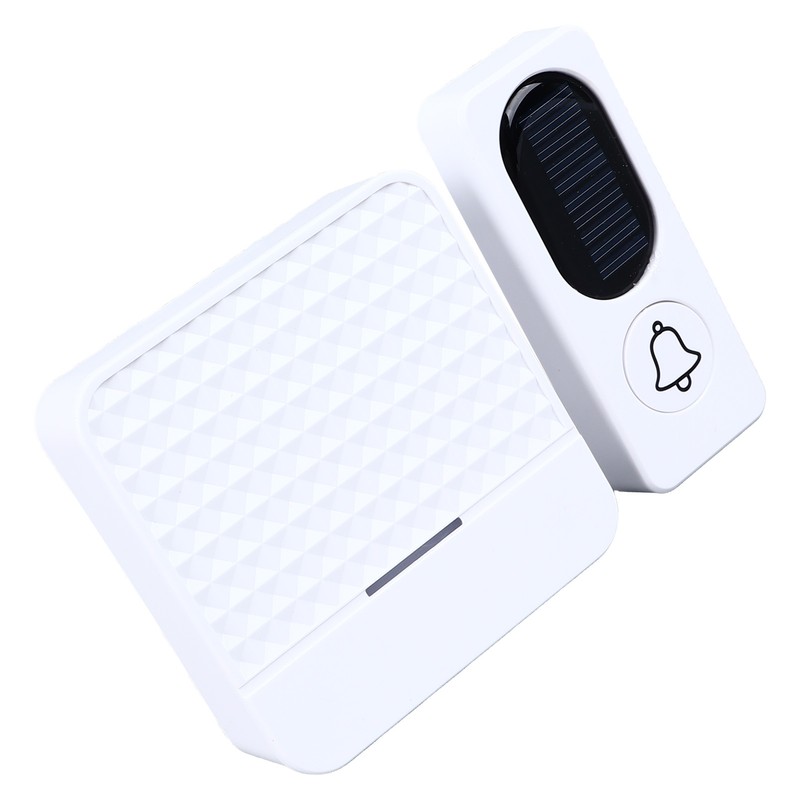 Wireless Doorbell White Self Power 20 to 80dB Adjustable Volume