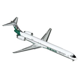 DCD McDonnell Douglas MD-90 Diecast Aircraft Series 1/200 White Green Tail 'Reno Air' (N905RA) Resin Toy 'Gemini 200' Commercial