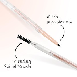 Boobeen Precision Eyebrow Pencil, Micro Waterproof Brow Pen with Spoolie Brush, Long Lasting Eyebrow Colors, Create Perfectly Natural Brow Shaper