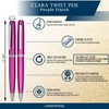 Lanier Clara Ballpoint Pen - Glossy Clear Body with Shiny