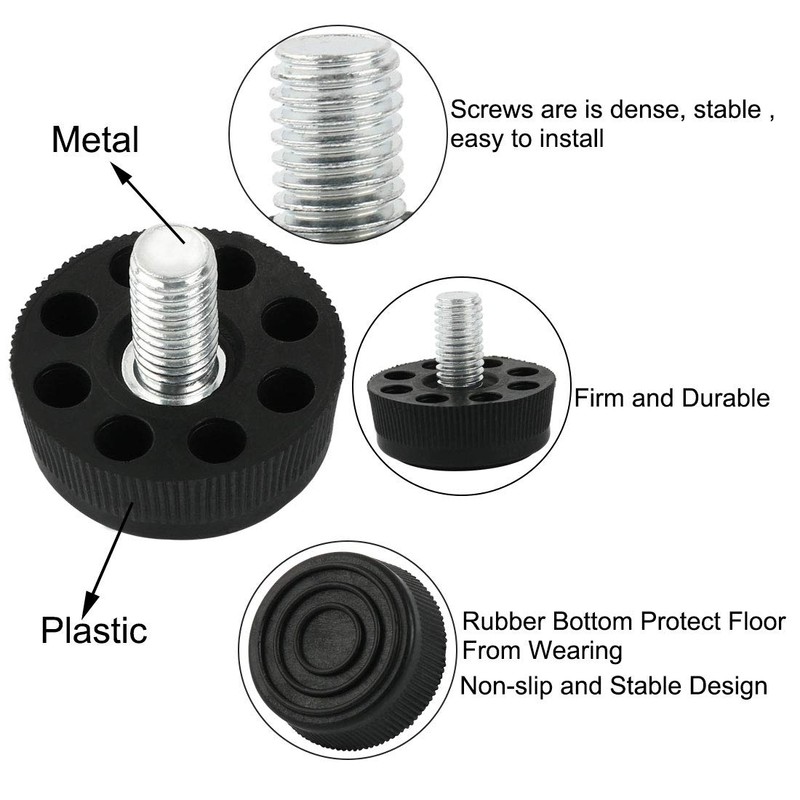 Sourcingmap Furniture Table Chair 8 Holes Base Adjustable Leveling Foot