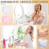 Tioncy 4 Pcs Large Body Powder Puff and Container Extra