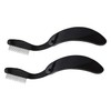 Ipetboom 2pcs Lash Comb Eyebrow Spoolie Set Metal Eyelash Separator