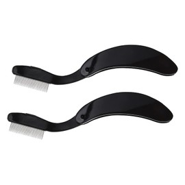 Ipetboom 2pcs Lash Comb Eyebrow Spoolie Set Metal Eyelash Separator Tool for Women Men Portable Makeup Tools Reusable Eyebrow Combs