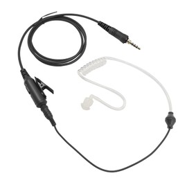 Acoustic Tube Earpiece with Mic PTT 1 Pin Screw Thread Headset Compatible for Yaesu VX-6R VX-7R VX-170 FT-270 Standard Horizon HX210 HX400 HX750S HX870 HX890 Radios