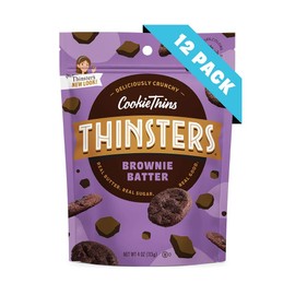 Thinsters Cookies Brownie Batter, Non GMO, Peanut Free, 4 Oz, Pack Of 12