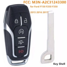 KEYECU for Ford F150 F250 F350 2015 2016 2017 Smart Remote Key Shell Case Fob 164-R8117